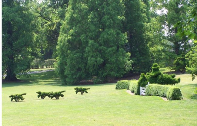 Topiaries of a Fox Hunt image. Click for full size.