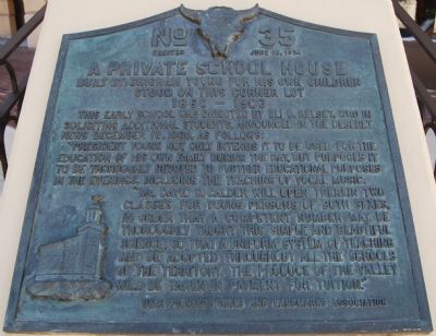 A Private School House Marker. Click for full size. A Private School House Marker image. Click for full size.