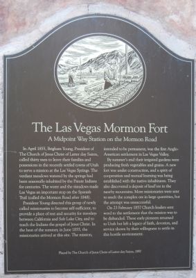 The Las Vegas Mormon Fort Marker image. Click for full size.