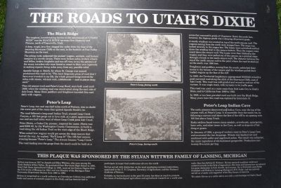 The Roads to Utah's Dixie Marker. Click for full size. The Roads to Utah's Dixie Marker image. Click for full size.