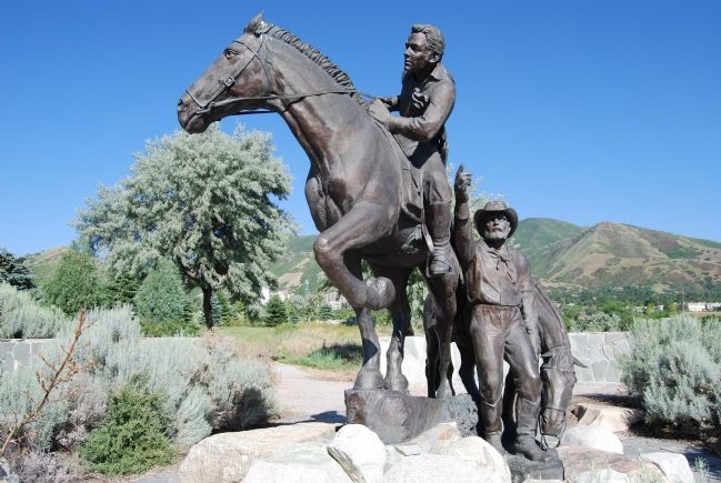 Pony Express Monument, by Avard Fairbanks image. Click for full size.