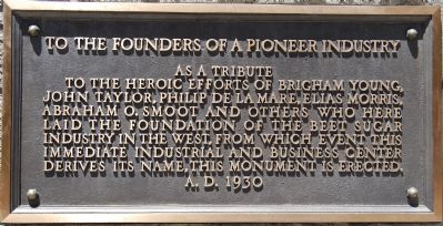 To the Founders of a Pioneer Industry image. Click for full size.