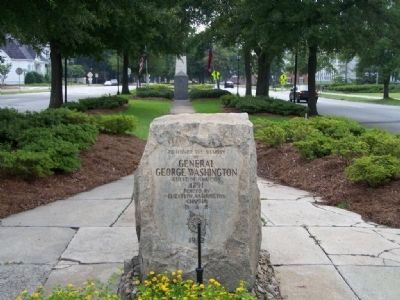 General George Washington Marker, looking east on Greene St. image. Click for full size.