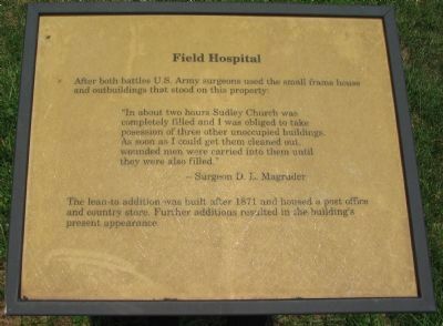Field Hospital Marker. Click for full size. Field Hospital Marker image. Click for full size.