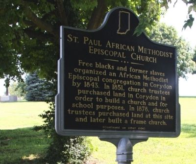 St. Paul African Methodist Episcopal Church Marker image. Click for full size.