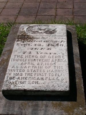 Lt. Presley N. O'Bannon, original Marker. Click for full size. Lt. Presley N. O'Bannon, original Marker image. Click for full size.