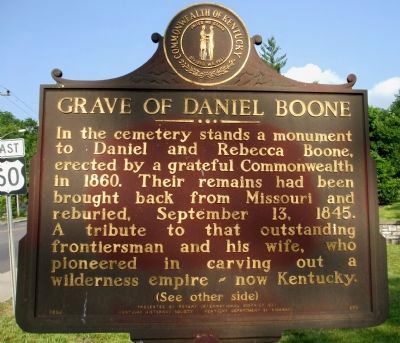 Grave of Daniel Boone Marker image. Click for full size.
