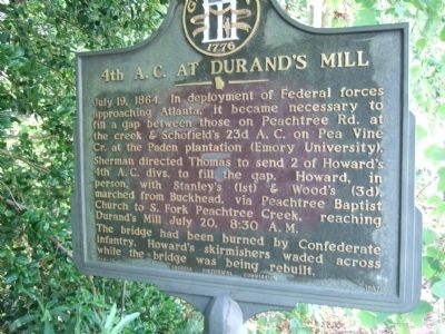 4th A.C. at Durand's Mill Marker. Click for full size. 4th A.C. at Durand's Mill Marker image. Click for full size.