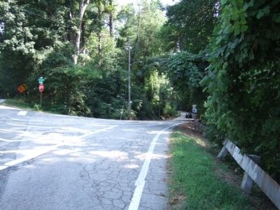 View north down Old Briarcliff Road. Click for full size. View north down Old Briarcliff Road image. Click for full size.