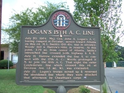 Logan's 15th A.C. LIne Marker. Click for full size. Logan's 15th A.C. LIne Marker image. Click for full size.