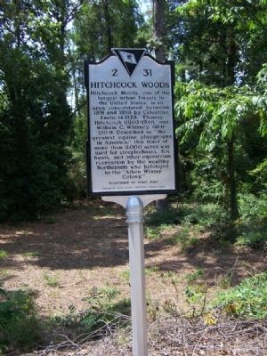 Hitchcock Woods Marker ( Front) image. Click for full size.