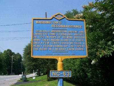 Washington's Reconnaissance Marker image. Click for full size.