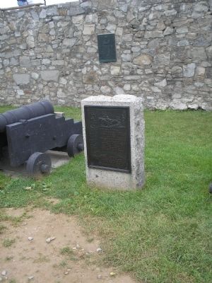 Marker in the Parade Gound of Fort Ticonderoga. Click for full size. Marker in the Parade Gound of Fort Ticonderoga image. Click for full size.