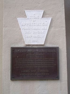 The First Presbyterian Church Marker image. Click for full size.