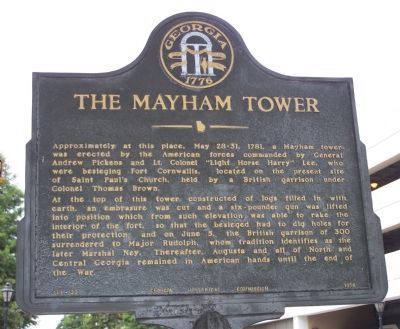 The Mayham Tower Marker image. Click for full size.