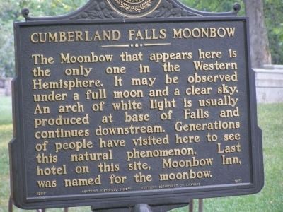 Cumberland Falls MoonBow Marker image. Click for full size.