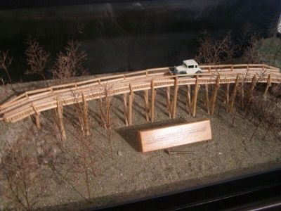 diorama of the Old Pole Bridge on the Kiwanis Road. image. Click for full size.
