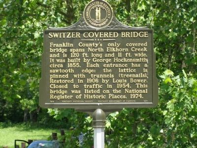 Switzer Covered Bridge Marker image. Click for full size.