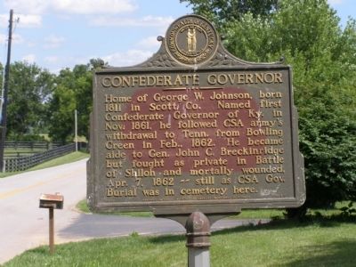 Confederate Governor Marker image. Click for full size.
