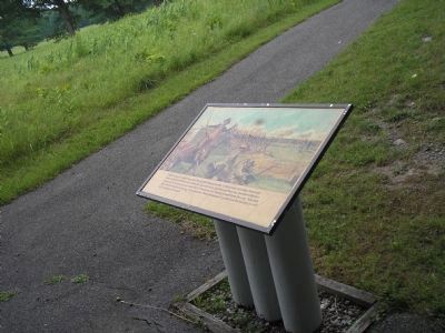 Marker at Breymann Redoubt. Click for full size. Marker at Breymann Redoubt image. Click for full size.
