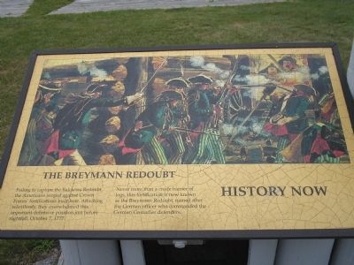 The Breymann Redoubt Marker. Click for full size. The Breymann Redoubt Marker image. Click for full size.