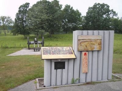 Markers in Saratoga National Historical Park image. Click for full size.