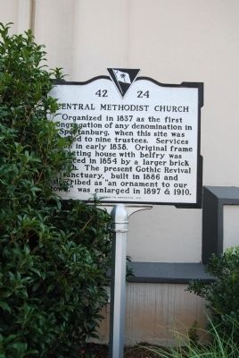 Central Methodist Church Marker image. Click for full size.