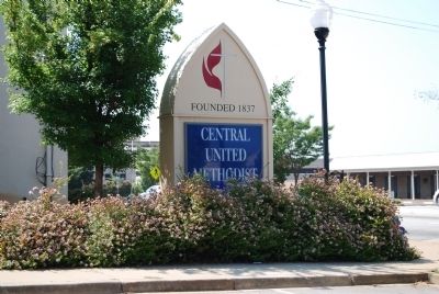 Central Methodist Church Roadside Marker image. Click for full size.