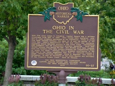 Ohio in the Civil War Side of Marker image. Click for full size.