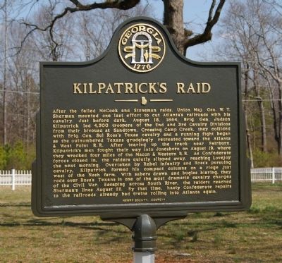 Kilpatrick's Raid Marker image. Click for full size.