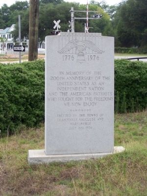 200th Anniversary of the United States Marker. Click for full size. 200th Anniversary of the United States Marker image. Click for full size.