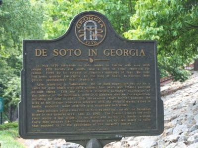 DeSoto In Georgia Marker. Click for full size. DeSoto In Georgia Marker image. Click for full size.