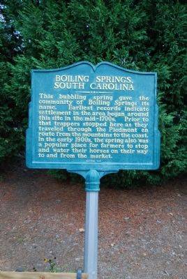 Boiling Springs, South Carolina Marker image. Click for full size.