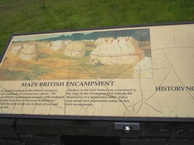Main British Encampment Marker image. Click for full size.