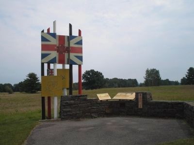 Markers in Saratoga National Historic Park image. Click for full size.