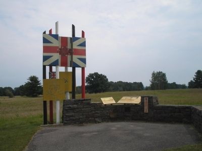 Marker in Saratoga National Historic Park. Click for full size. Marker in Saratoga National Historic Park image. Click for full size.