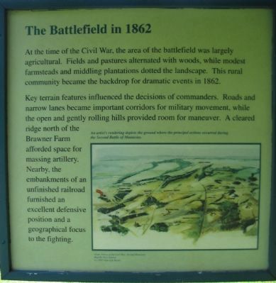The Battlefield in 1862 - Left Side Panel image. Click for full size.