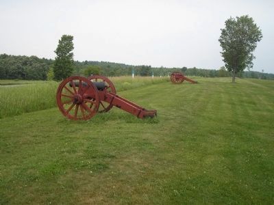Artillery on Bemis Heights image. Click for full size.