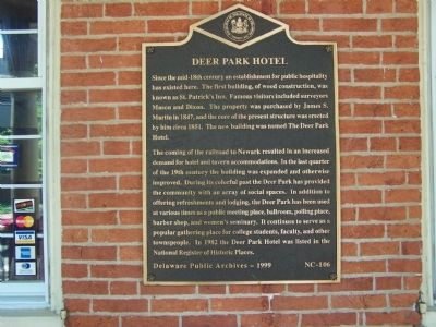 Deer Park Hotel Marker image. Click for full size.