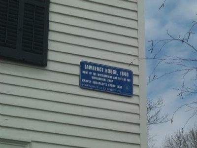 Lawrence House Marker. Click for full size. Lawrence House Marker image. Click for full size.