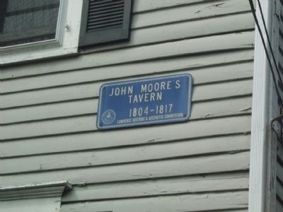 John Moore’s Tavern Marker. Click for full size. John Moore’s Tavern Marker image. Click for full size.