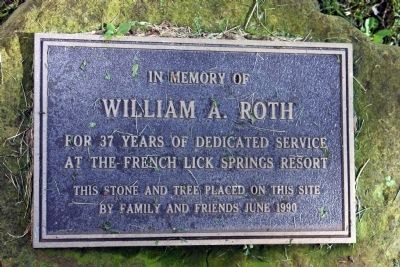 Memorial Plaque for William A. Roth image. Click for full size.
