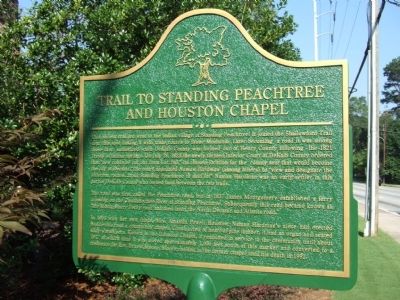 Trail to Standing Peachtree and Houston Chapel Marker image. Click for full size.