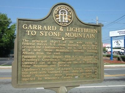 Garrard & Lightburn to Stone Mountain Marker image. Click for full size.