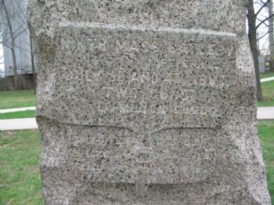 Close Up of the Inscription. Click for full size. Close Up of the Inscription image. Click for full size.