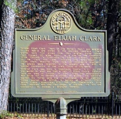 General Elijah Clark Marker. Click for full size. General Elijah Clark Marker image. Click for full size.