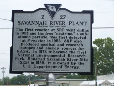Savannah River Plant Marker image, Touch for more information