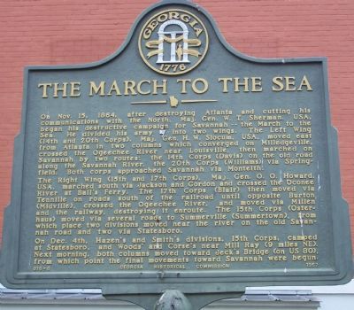 The March to the Sea Marker image. Click for full size.
