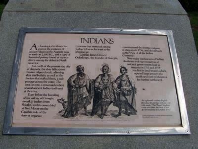 Five Indian Nations Marker additional marker along River Walk Park ~ image. Click for full size.
