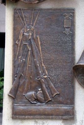 Left Tablet on Back of Monument image. Click for full size.